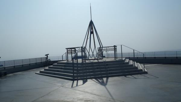 藻岩山頂上の展望台にて